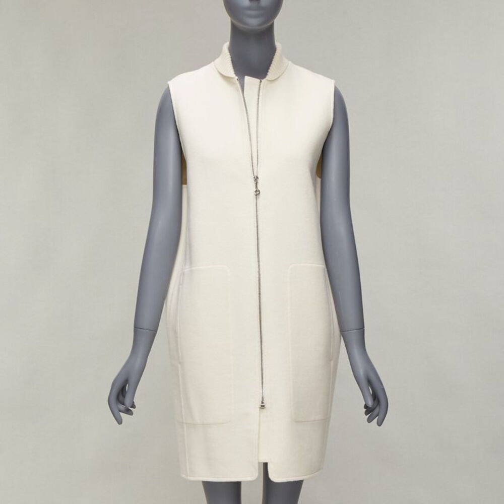 Hermes 100% Cashmere Sleeveless Coat